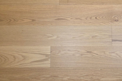 9 1/2" x 5/8" Engineered White Oak Wren Hardwood Flooring close up. 