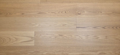 9 1/2" x 5/8" Engineered White Oak Wren Hardwood Flooring shown close up.