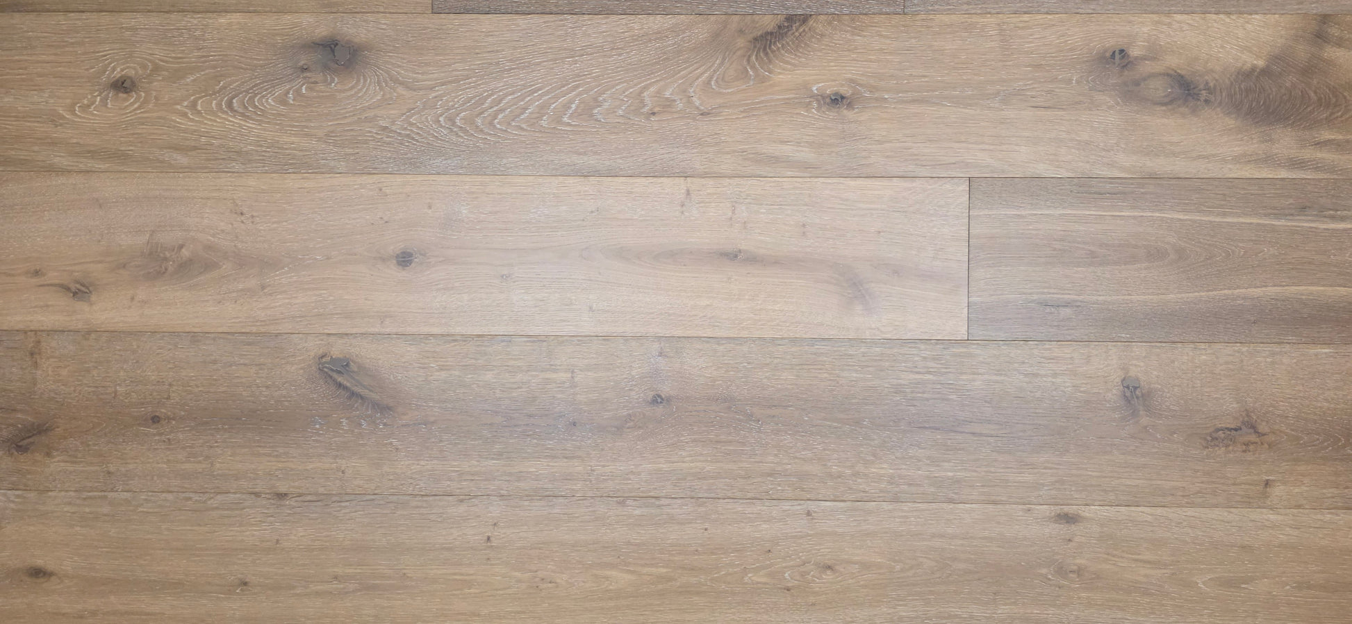 9 1/2" x 9/16" Engineered White Oak Atlas Hardwood Flooring full format close up