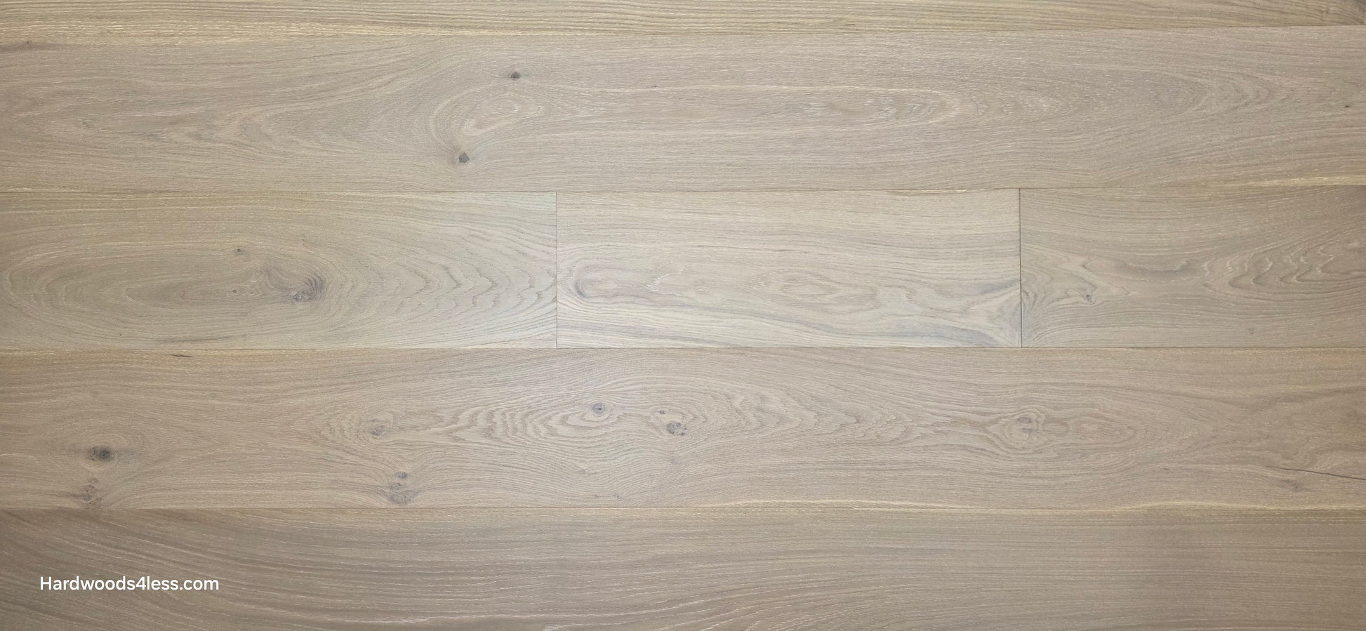 9 1/2" x 9/16" Engineered White Oak Daphne Hardwood Flooring close up