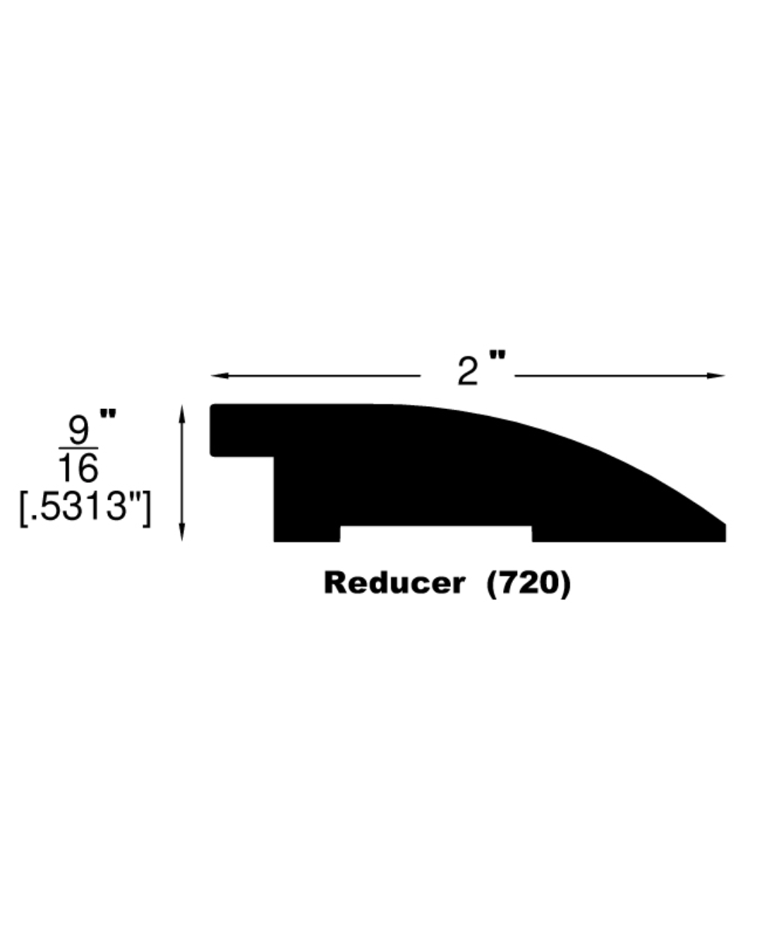 9/16" Hardwood Flooring Reducer