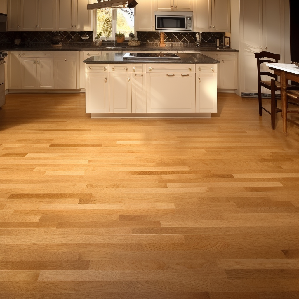 7 1/5" x 1/2" 3 Strip Design Engineered Oak Amber & Amber Stain Hardwood Flooring