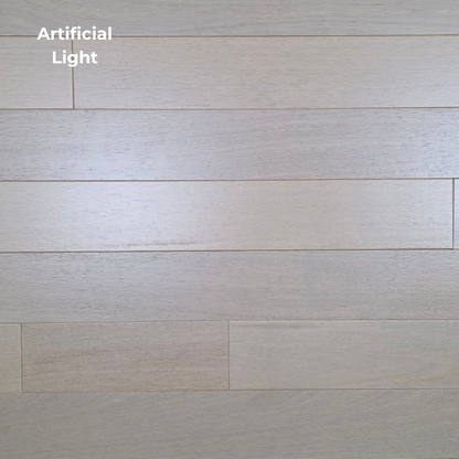 4" x 3/4" Solid Brazilian Oak Deriva Hardwood Flooring in artificial lighting