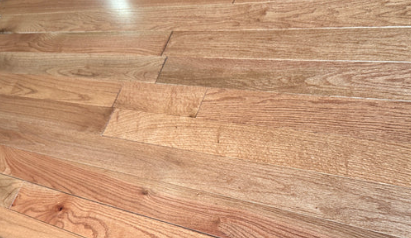 2 1/4" x 3/4" Solid Oak Bistre Stain Prefinished Hardwood Flooring
