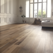 Load image into Gallery viewer, 6 1/2&quot; x 9/16&quot; Engineered Asian Walnut Flooring Chelsea Grey Stain Hardwood Flooring
