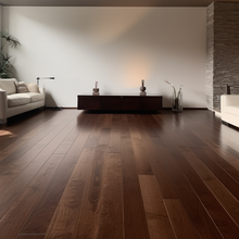 Load image into Gallery viewer, 5&quot; x 9/16&quot; Engineered Elm Toast Stain Hand Scraped Hardwood Flooring

