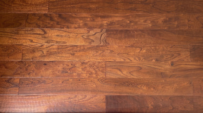 5" x 9/16" Engineered Elm Tobacco Stain Hand Scraped Hardwood Flooring