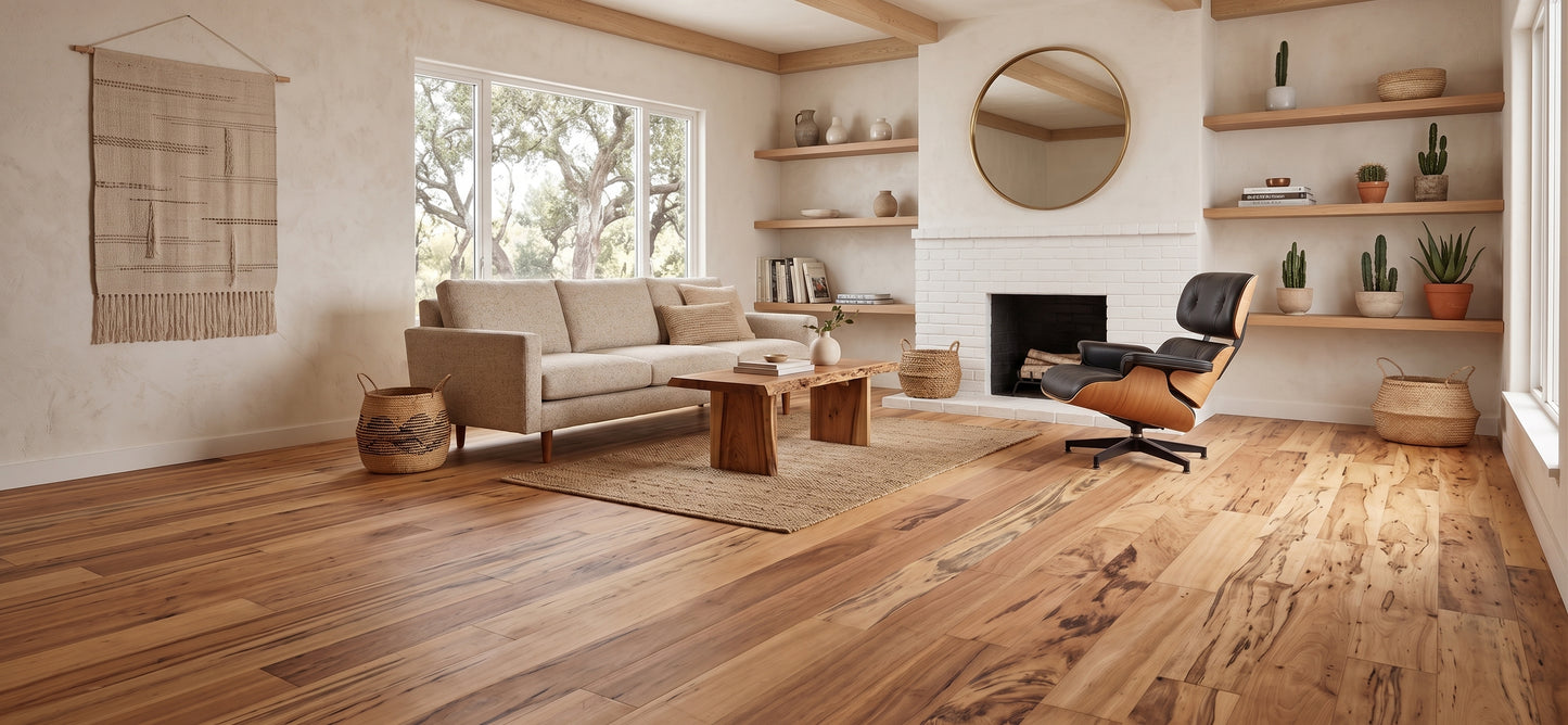 5" x 9/16" Engineered Brazilian Tigerwood Natural Hardwood Flooring