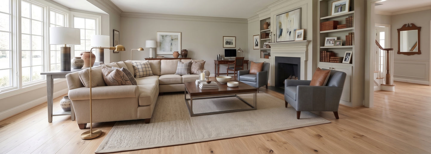 10.67" x 7/16" Modernized Engineered European Oak Wright Hardwood Flooring