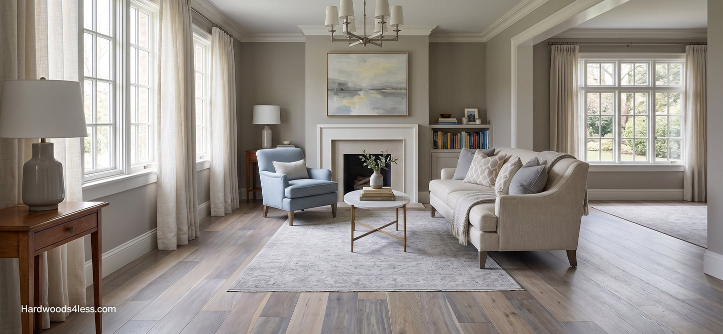 7" x 9/16" Engineered Brazilian Oak Pyrite Hardwood Flooring