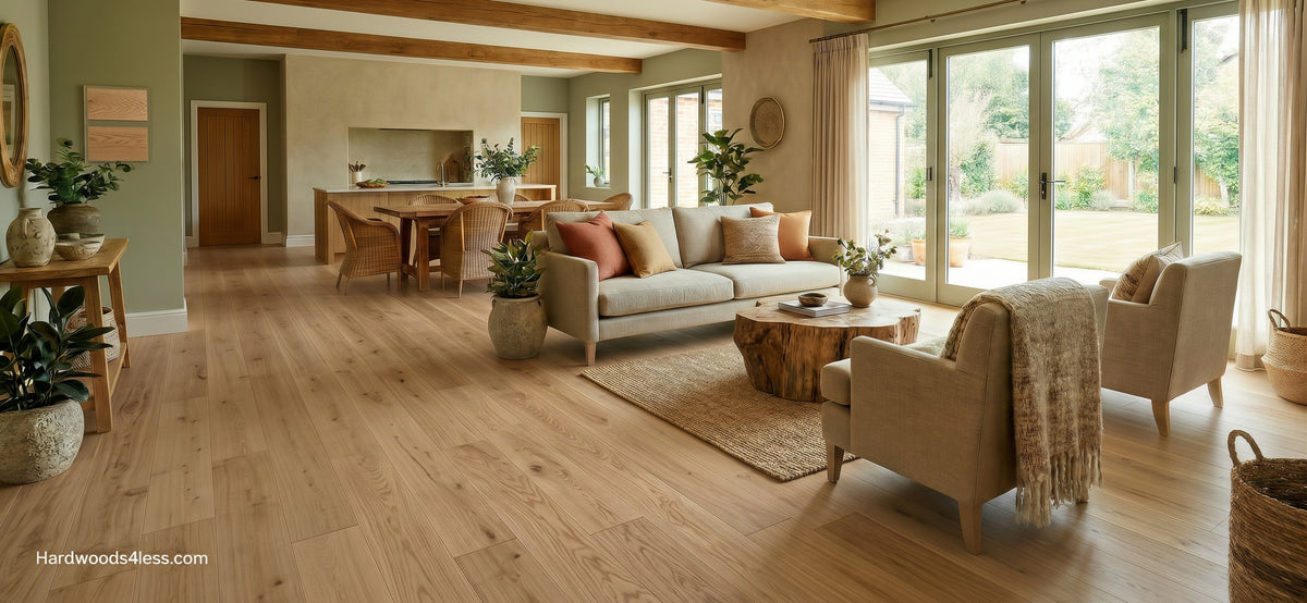 7" x 1/2" Engineered White Oak Natural Hardwood Flooring