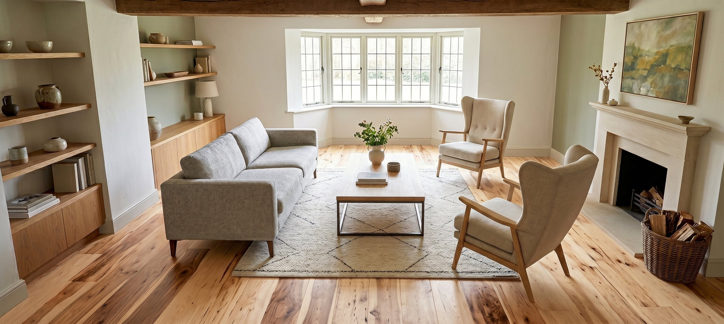 9 1/2" x 5/8" Engineered Hickory Carson Hardwood Flooring