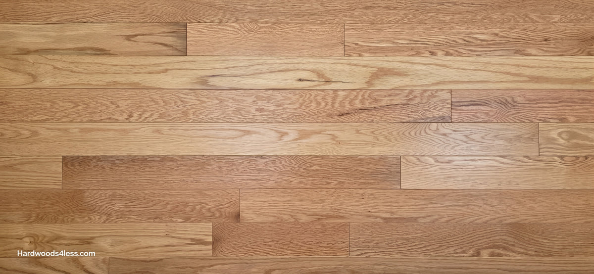 3 1/4" x 3/4" Red Oak Natural Common & Better Low Gloss Hardwood Flooring