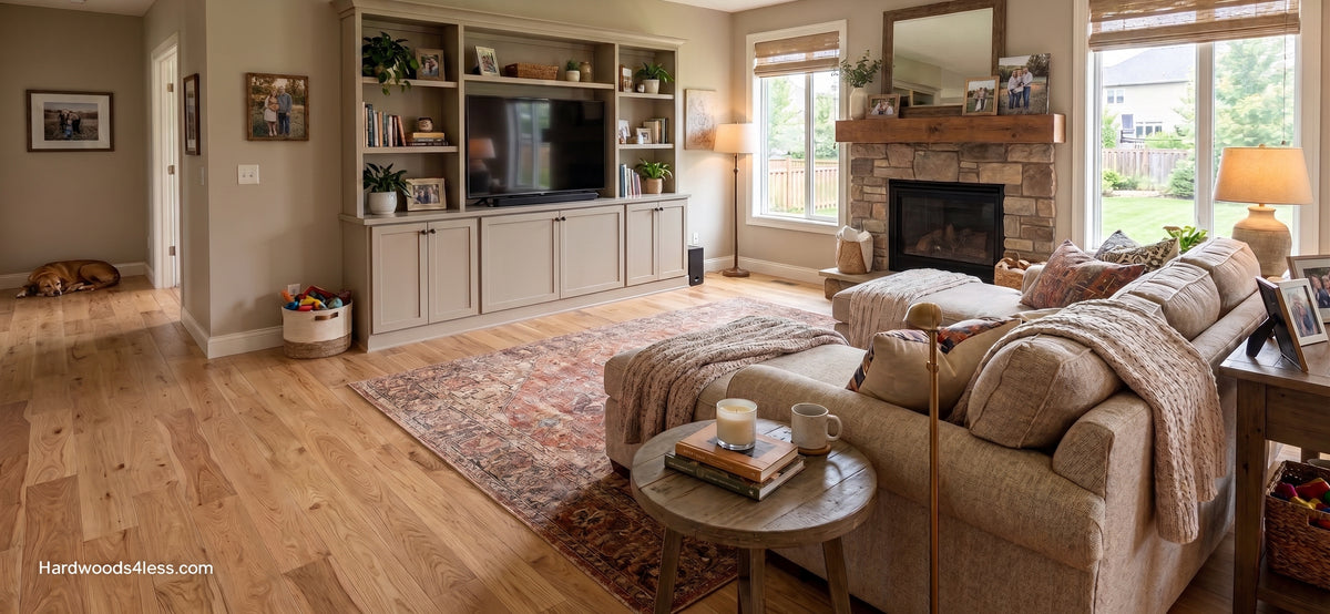 3 1/4" x 3/4" Red Oak Natural Common & Better Low Gloss Hardwood Flooring