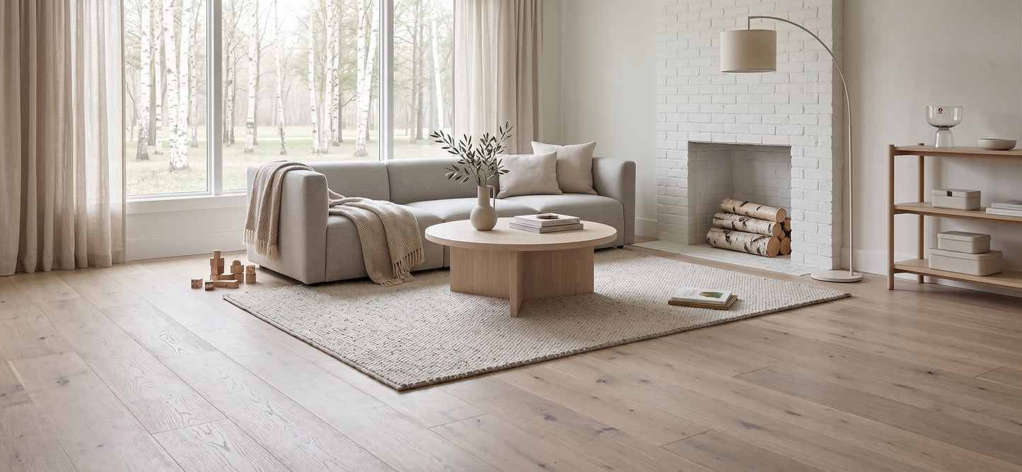 7 1/2" x 1/2" Engineered European White Oak Colmar Hardwood Flooring