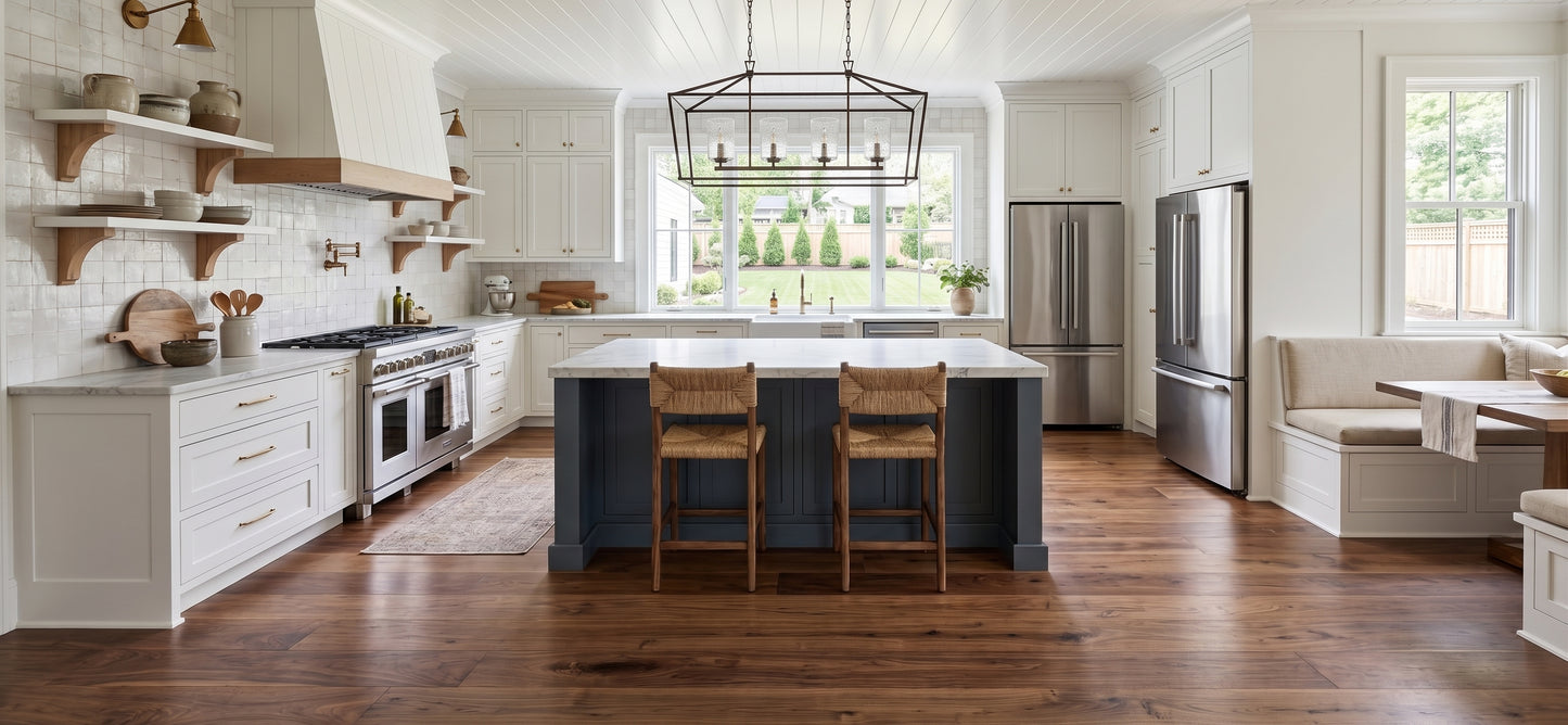 8.11" x 7/16" Modernized Engineered Walnut Aalto Hardwood Flooring