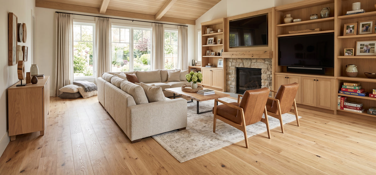 7 1/2" x 3/8" Engineered European White Oak Ellenton Hardwood Flooring