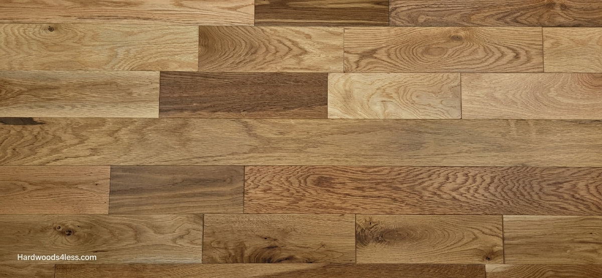 5" x 3/4" Solid White Oak Natural Character Grade Hardwood Flooring