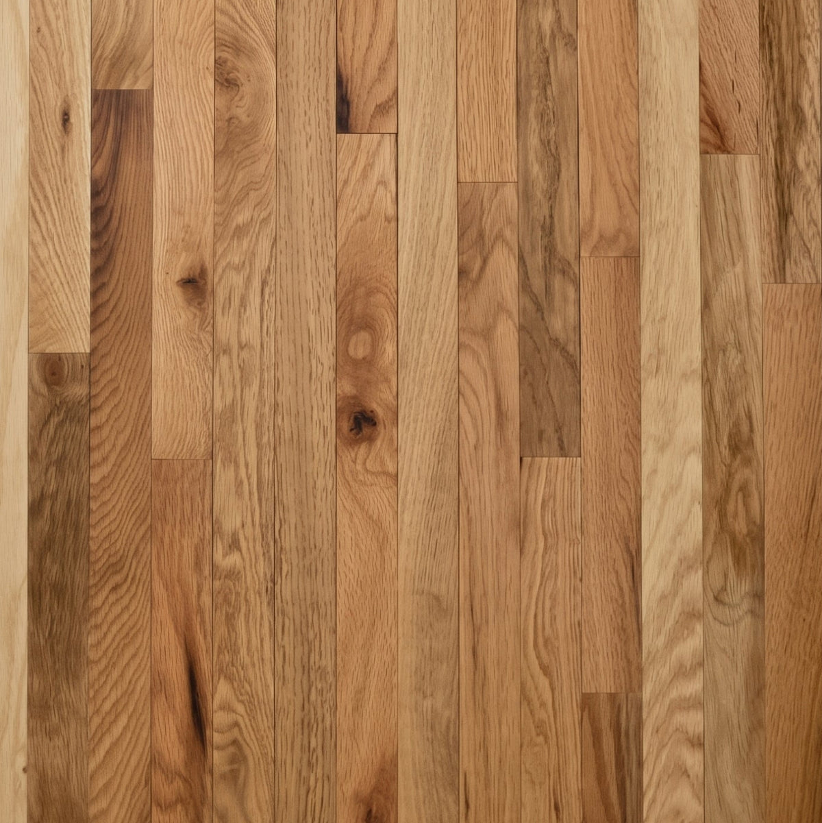 2 1/4" x 3/4" White Oak Natural Hardwood Flooring *Builder Grade*