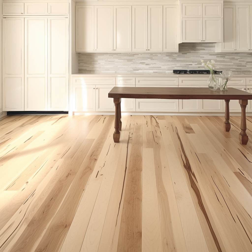 4" x 3/4" Solid Natural Hickory Low Gloss Hardwood Flooring