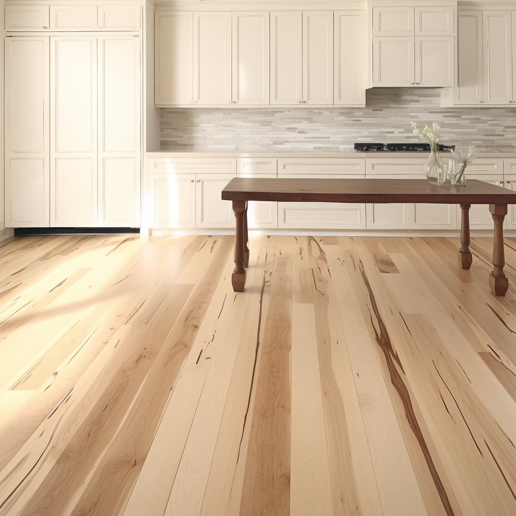 4" x 3/4" Natural Hickory Low Gloss Character Hardwood Flooring ...