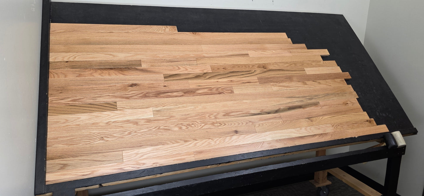 2 1/4" x 3/4" Red Oak Natural Common & Better Hardwood Flooring