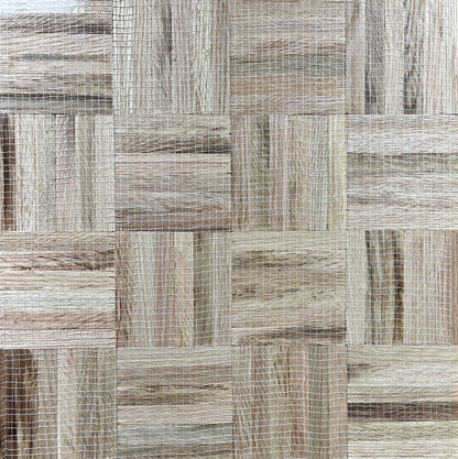 19" x 19" x 5/16" Solid Red Oak Unfinished 6-slat Parquet Hardwood Flooring