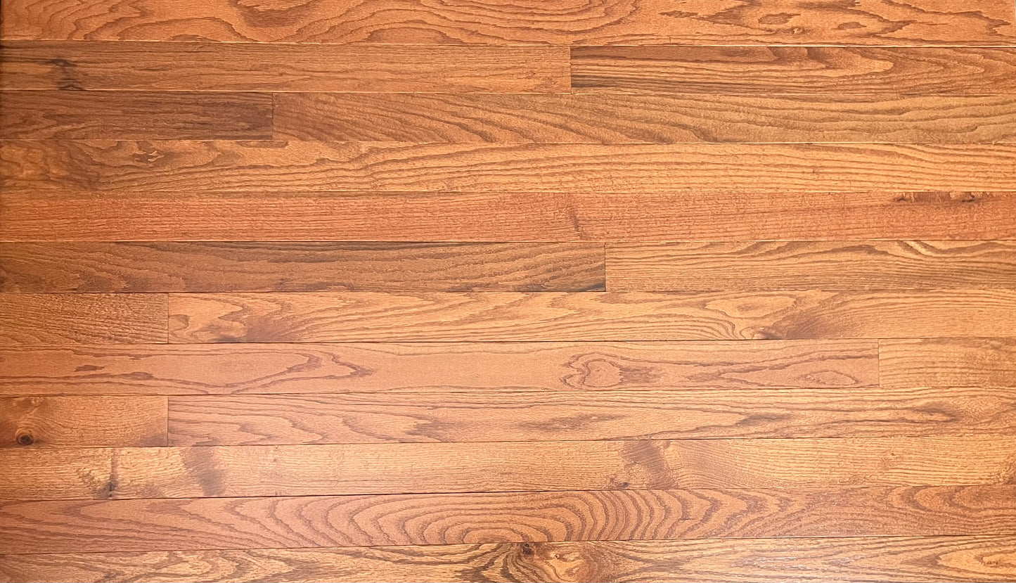 3 1/4" x 3/4" Solid Oak Gunstock Hardwood Flooring