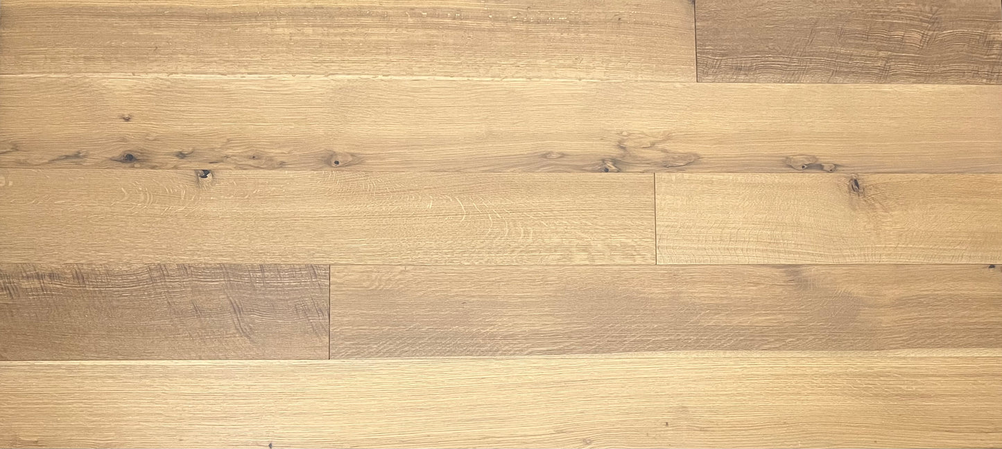 8" x 3/4" Engineered White Oak Barn Oak stain Rift & Quartered Hardwood Flooring