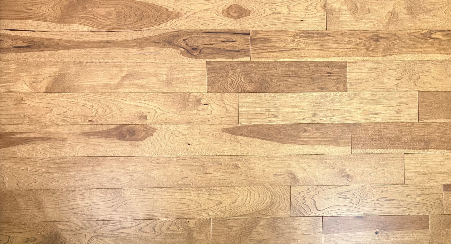 5" x 1/2" Engineered Hickory Almond Low Gloss Hardwood Flooring