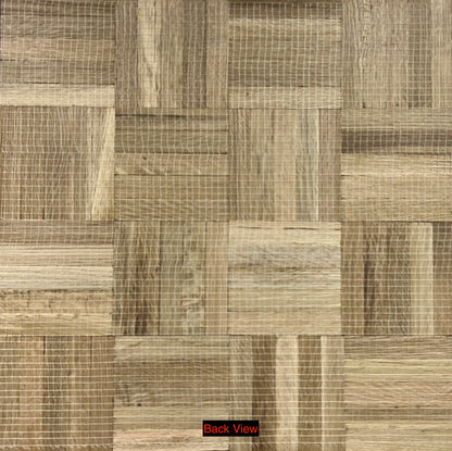 19" x 19" x 5/16" Solid White Oak Unfinished 5-Slat Parquet Hardwood Flooring