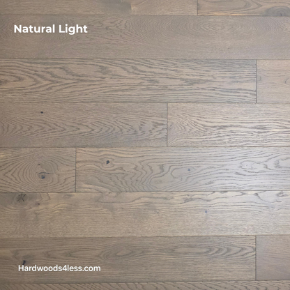 5 7/8" x 9/16" Engineered European Oak Roanoke Ridge Hardwood Flooring shown in natural lighting.
