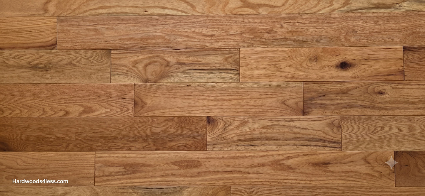 5" x 3/4" Solid Red Oak Natural Mill Run Hardwood Flooring