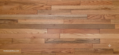 2 1/4" x 3/4" Solid Red Oak Natural Mill Run Hardwood Flooring