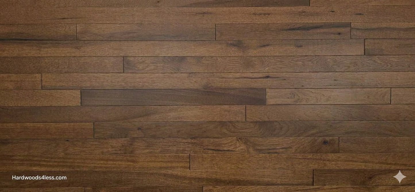 2 1/4" x 3/4" Hickory Nubuck Hardwood Flooring