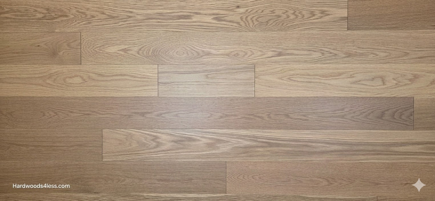 5 1/8" x 1/2"  Engineered White Oak Select & Better Natural Hardwood Flooring