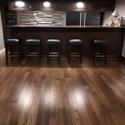 5" x 3/4" Prefinished Red Oak Fawn Stain Hardwood Flooring