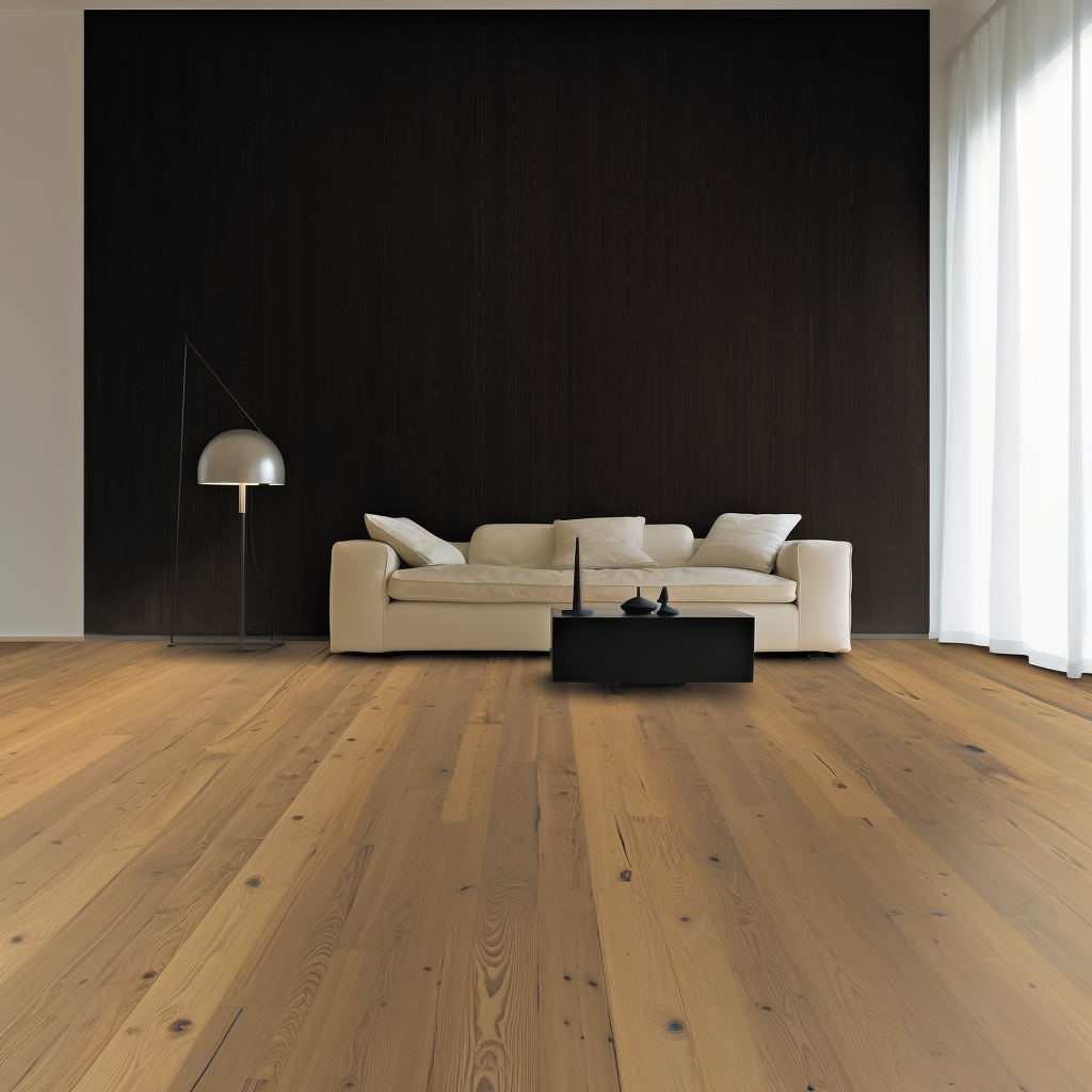 5 1/8 x 3/4 Solid Pine Umber Stain Prefinished Hardwood Flooring