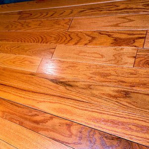 2 1/4 x 3/4 Oak Cinnamon Stain Prefinished Hardwood Flooring
