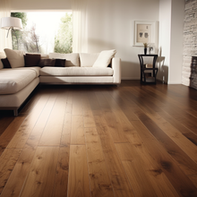 Load image into Gallery viewer, 5&quot; x 3/4&quot; Prefinished Asian Walnut Flooring Chestnut Stain Hardwood Flooring
