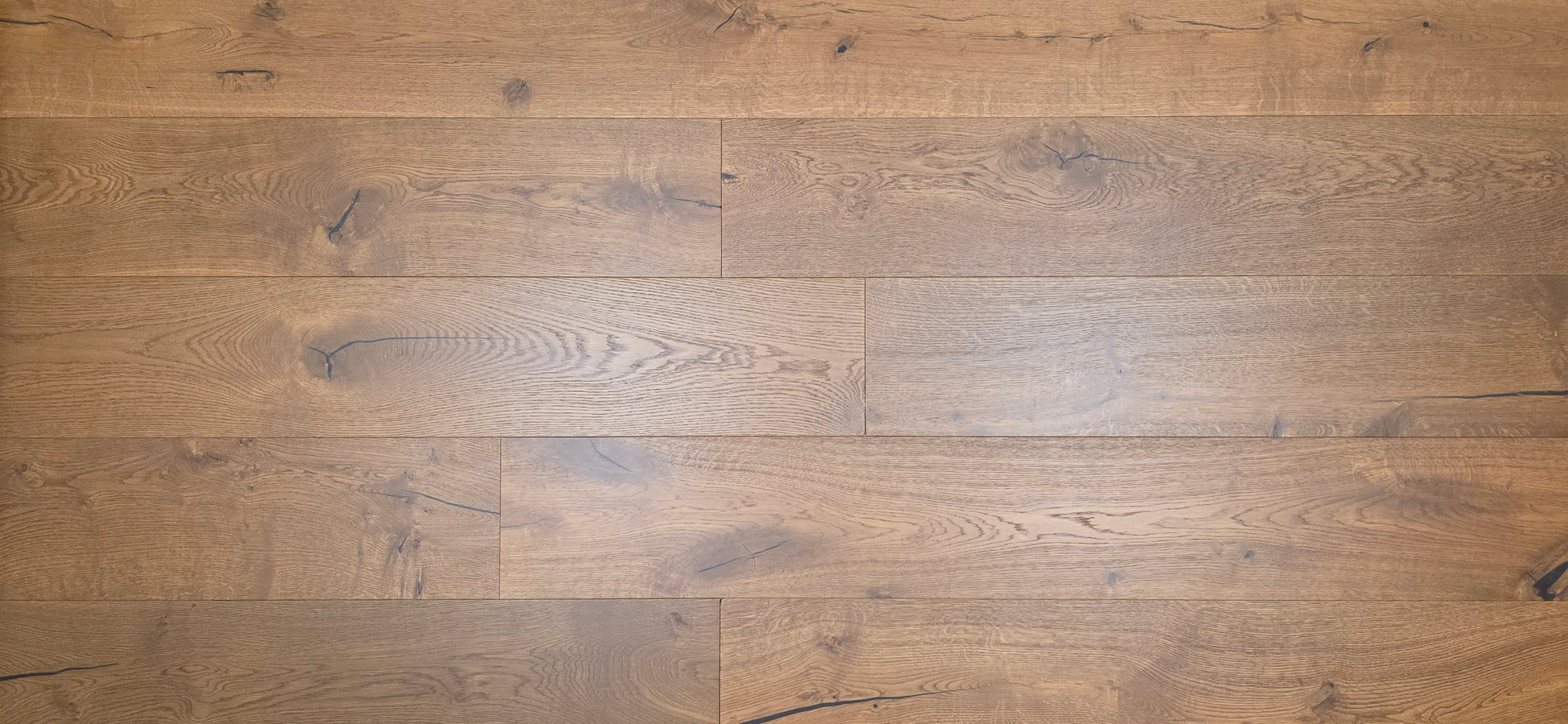 Engineered European Oak Beamline Hardwood Flooring wide close up