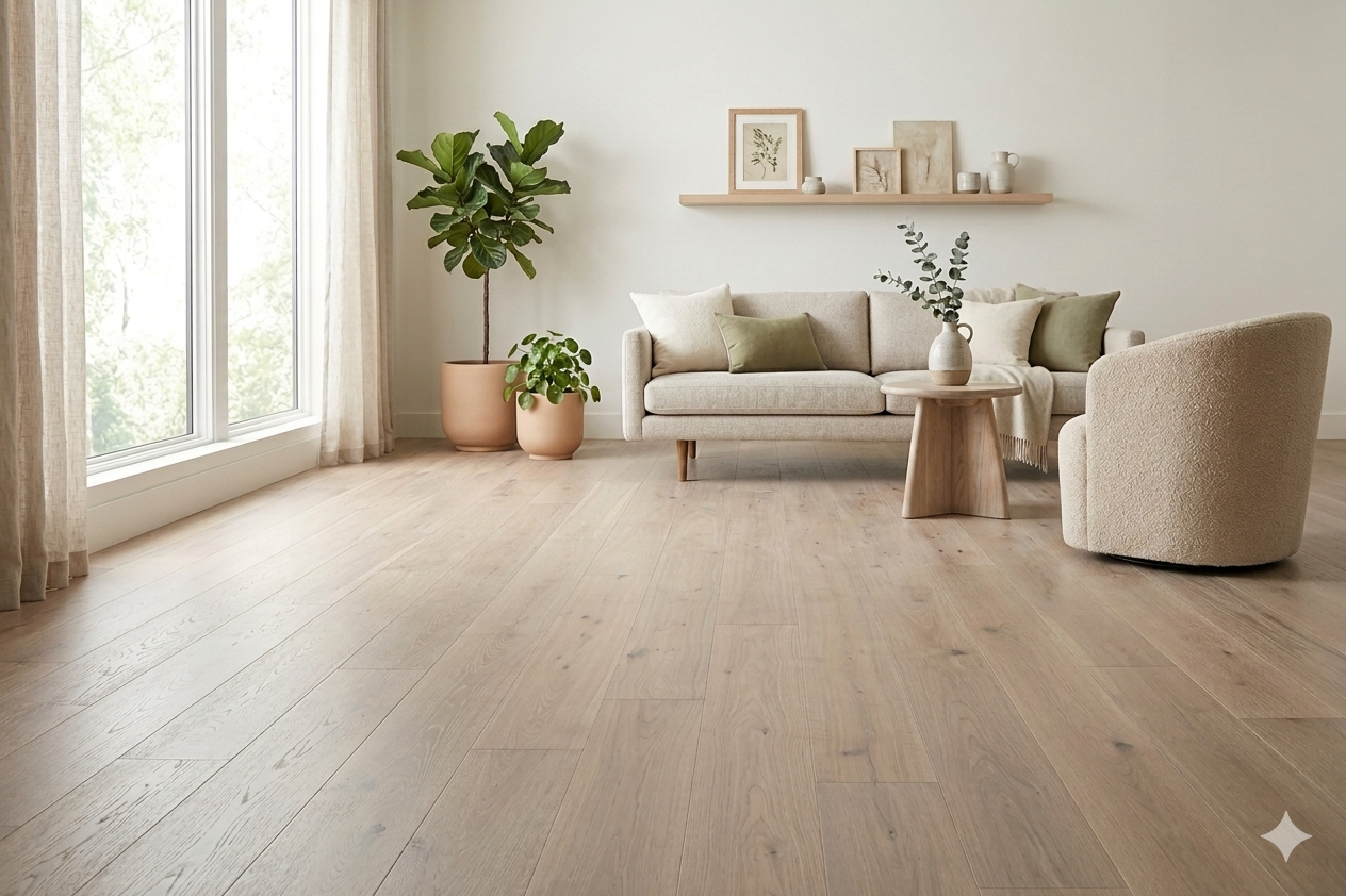 8.66" x 5/8" Engineered European White Oak Oban Hardwood Flooring