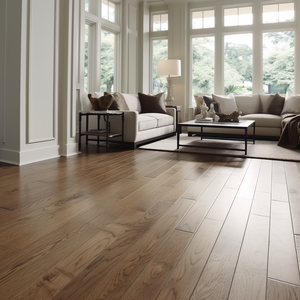 6 1/2" x 1/2" Engineered Hickory Leather Stain Hardwood Flooring