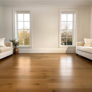7" x 3/8" Engineered European White Oak Luna Stain Hardwood Flooring
