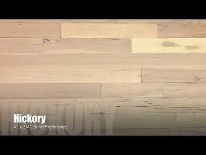 4" x 3/4" Solid Hickory Biscuit Low Gloss Hardwood Flooring
