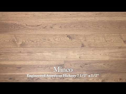 7 1/2" x 1/2" Engineered American Hickory Minco Hardwood Flooring
