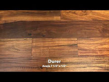 Load and play video in Gallery viewer, 7 1/2&quot; x 1/2&quot; Engineered Acacia Durer Stain Hardwood Flooring
