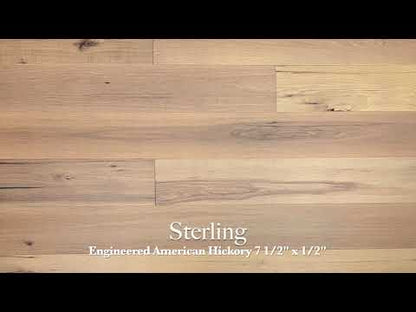 7 1/2" x 1/2" Engineered American Hickory Sterling Hardwood Flooring