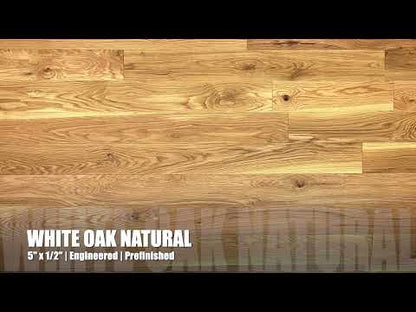 5" x 1/2" Engineered White Oak Natural Character Hardwood Flooring