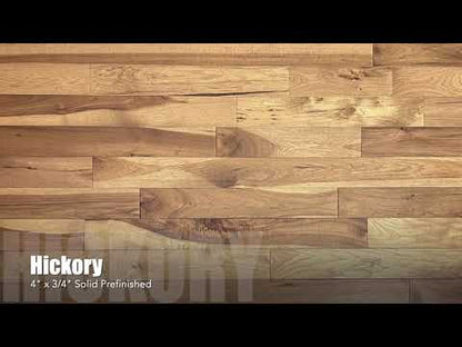 4" x 3/4" Solid Hickory Almond Low Gloss Hardwood Flooring